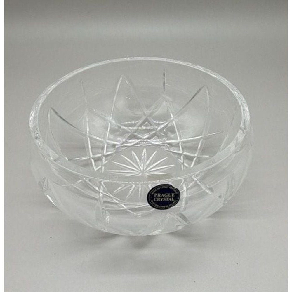 Prague Crystal Cut Lead Crystal Bowl Starburst Design